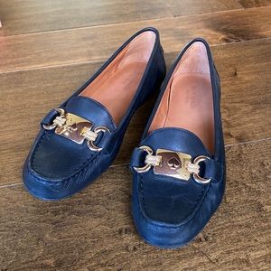 Kate Spade Black Leather Carson Drivers, Size 7M